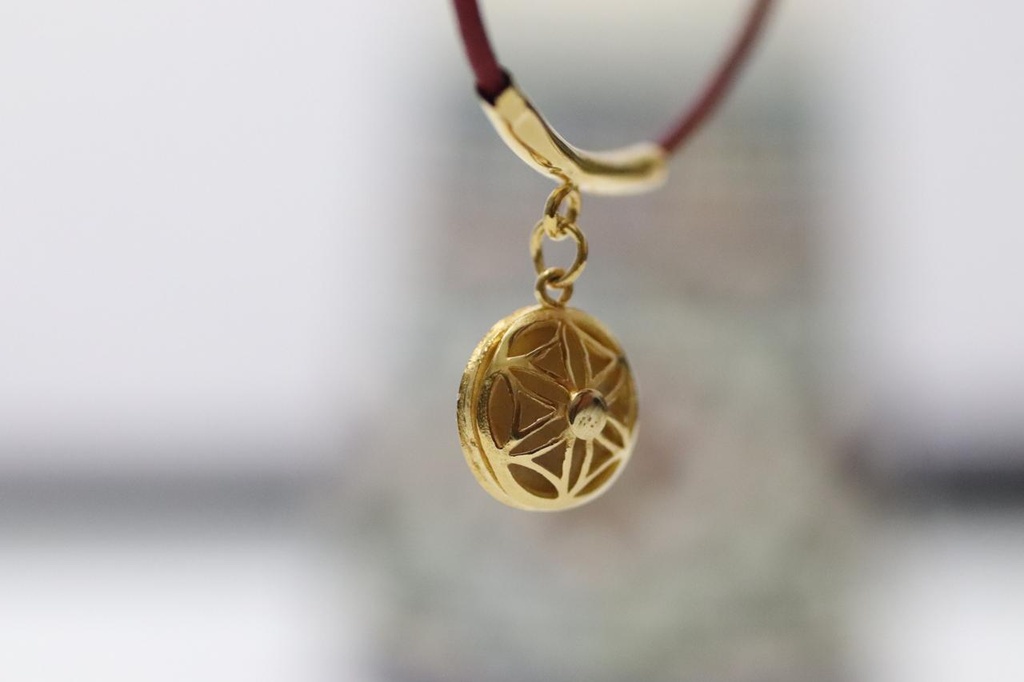 (NN01G) the mother seed shiny gold with matte gold underneath