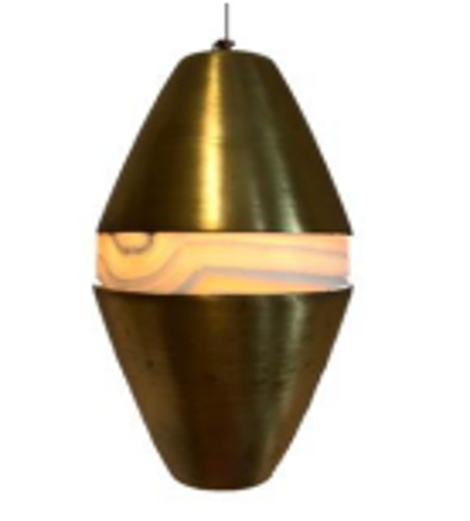 Orta nussen alabaster Hanging Lamp