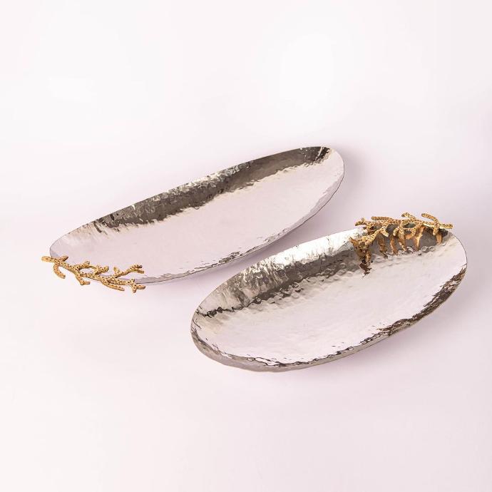 Oval Leaves Tray