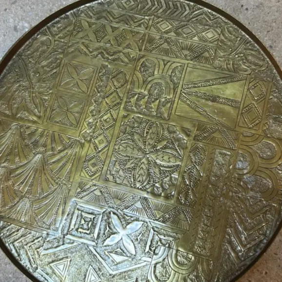Mixed Elements Round Tray (Brass) 