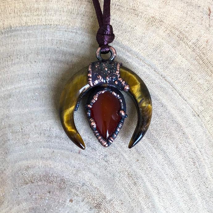 Tiger eye & agate Necklace