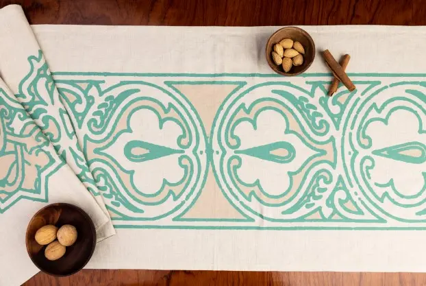 Neo Islamic Linen Runner