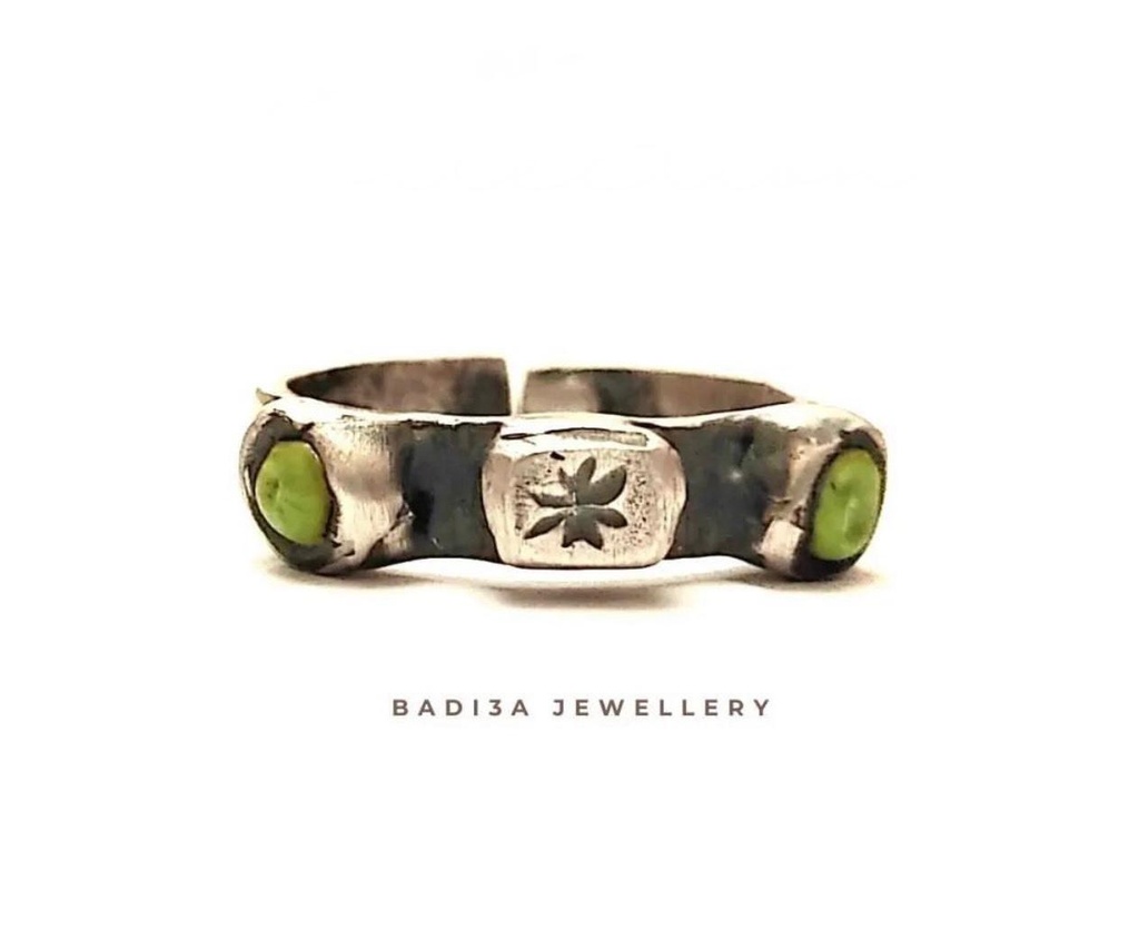 R10 Étoile vert Ring