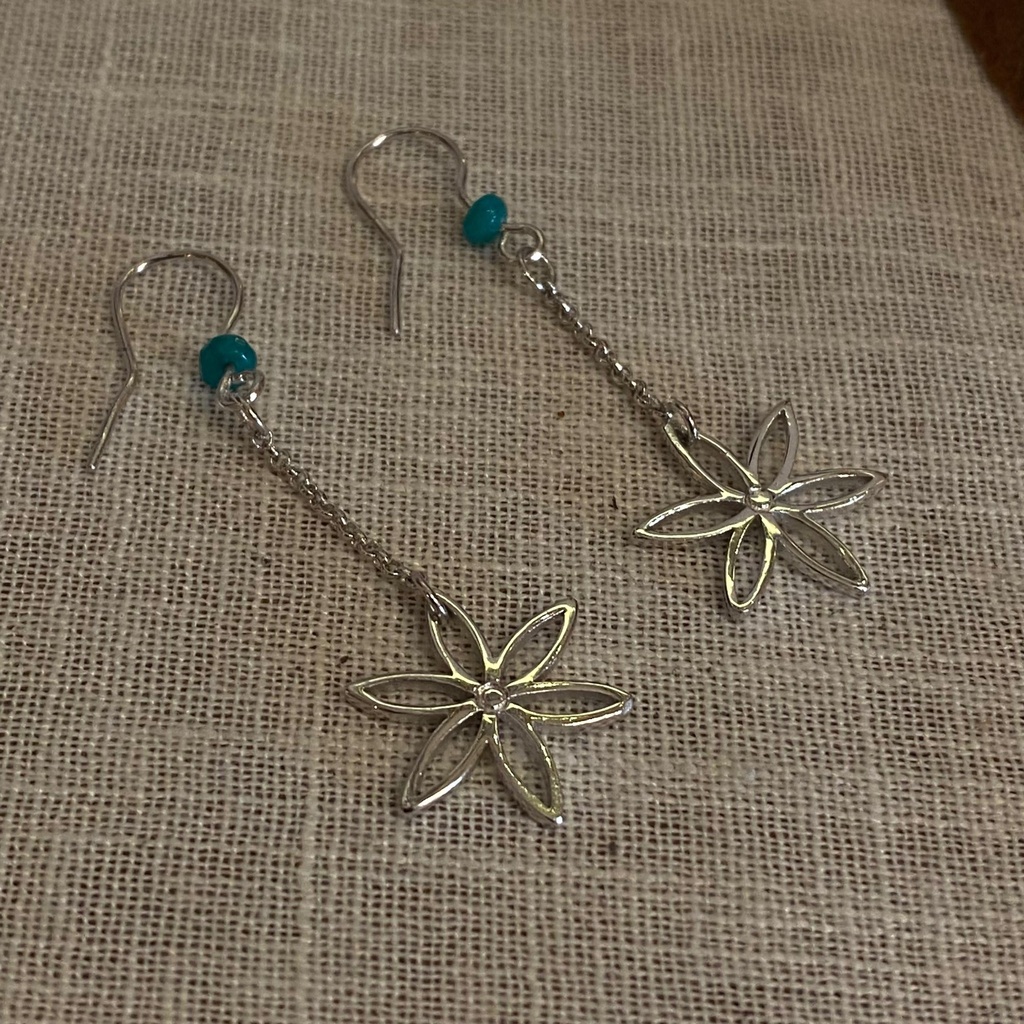 Seed of Life with Chain platinum earring