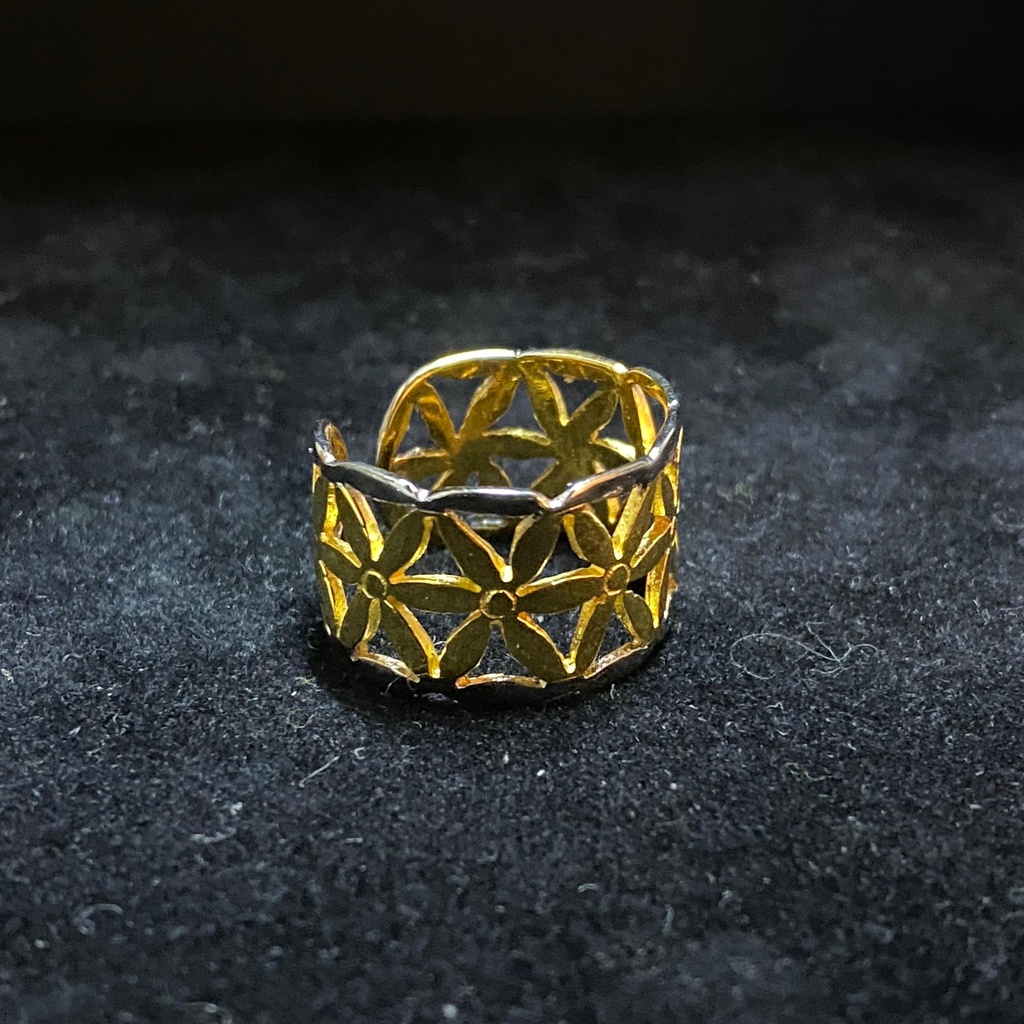 "The Ring" Set Ring Gold & Platinum Frame Ring