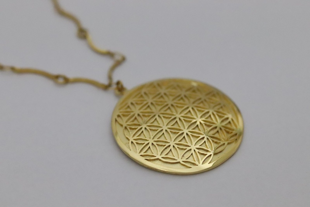 The Original Flower of Life gold with mattelayerr underneath platinum