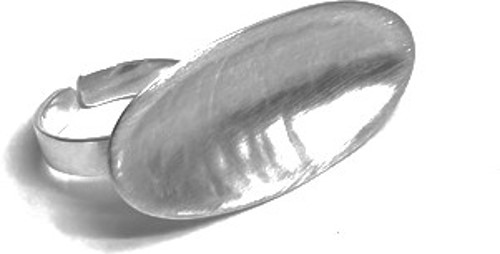 (Hollow Forms Collection) Oval Half Ring