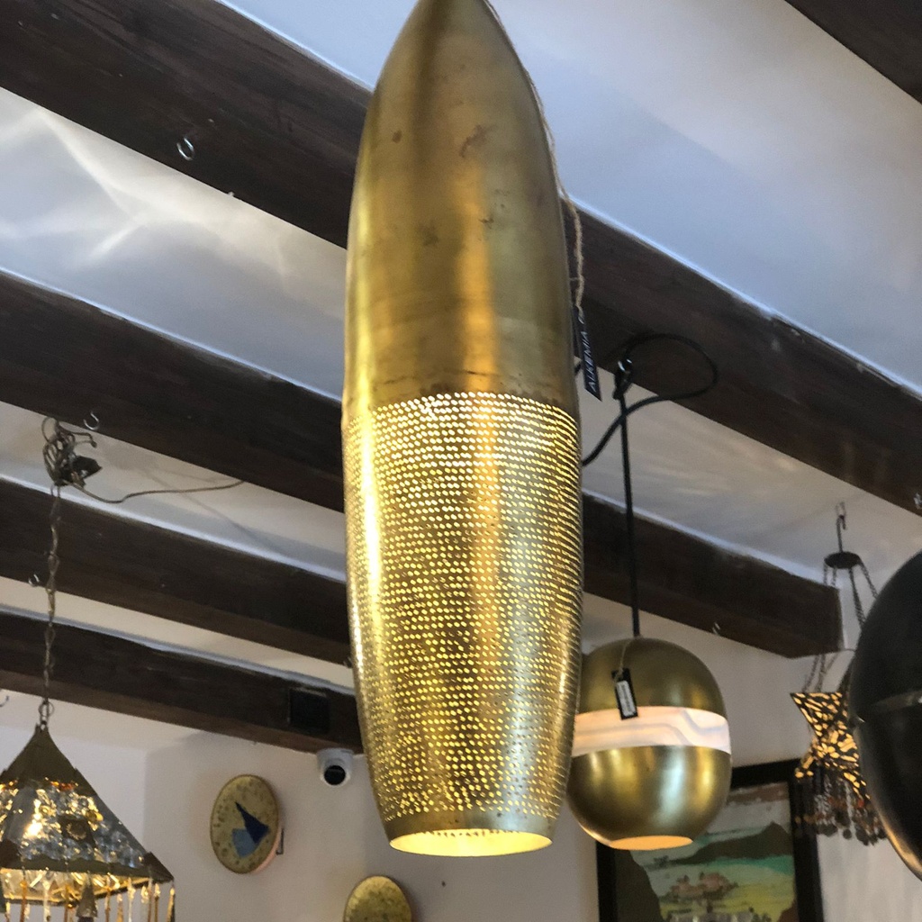 Hanging Light Brass Bullet