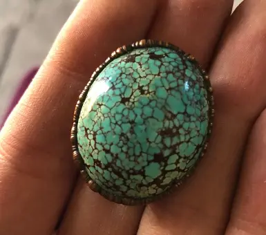 (GYR020) Egyptian Turquoise Ring (big)