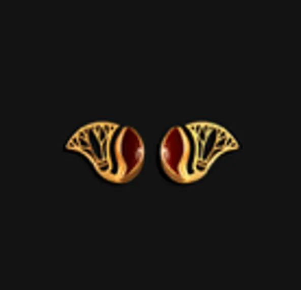 Lotus Ruby small earrings 