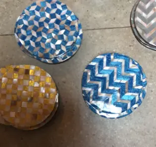 Coaster Round Real Pearl (Set of 4)