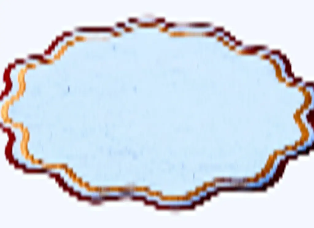 Placemats wave embroidered orange set of 4 