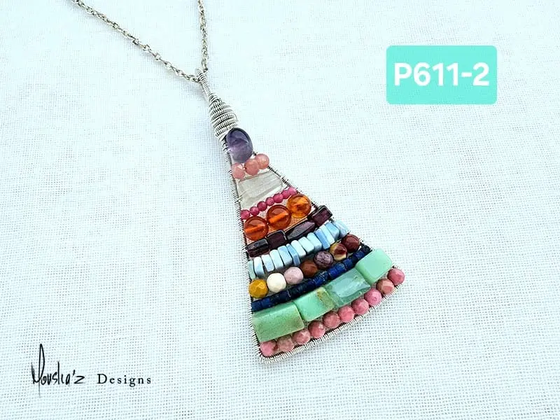 (P611-2) Rhodonite, Chrysoprase,  Lapis Lazuli, Mooakite, Peruvian Opal, Garnet, Amber, Ruby, Amethyst & Rhodochrosite