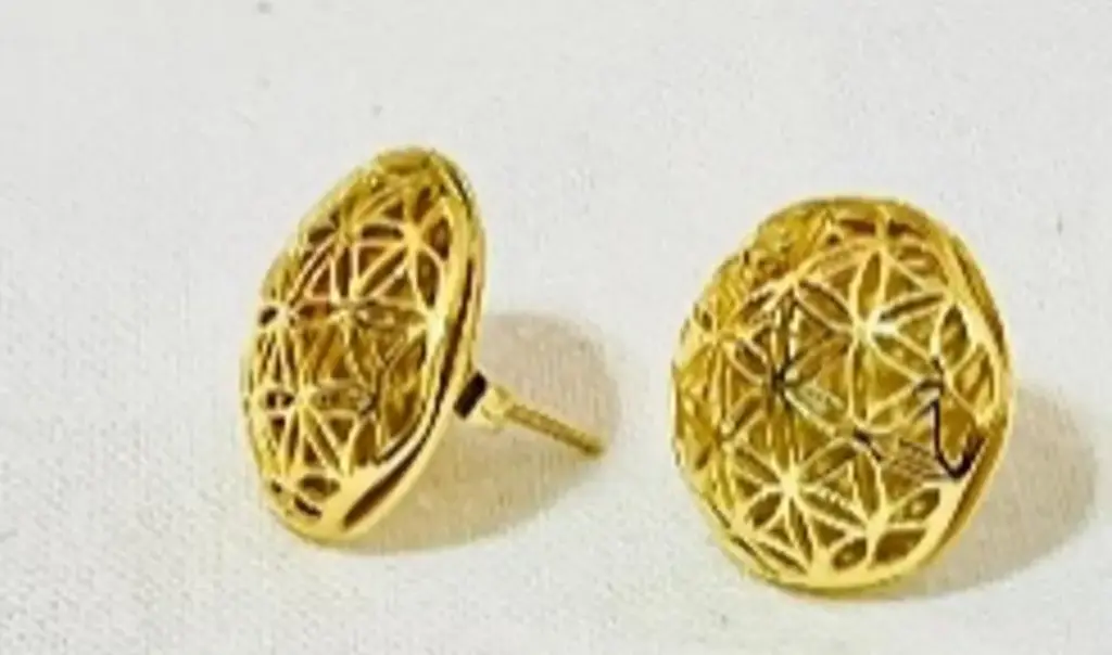 The seven circles dome gold Earrings