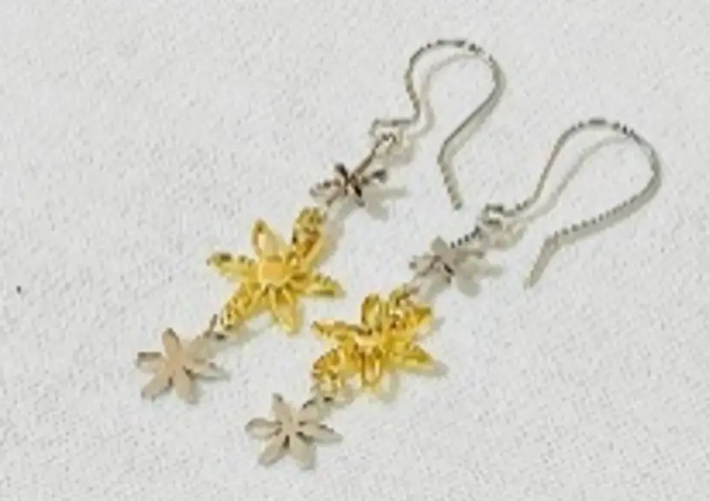 middle centre vertical seed and 2 smaller seeds Earrings