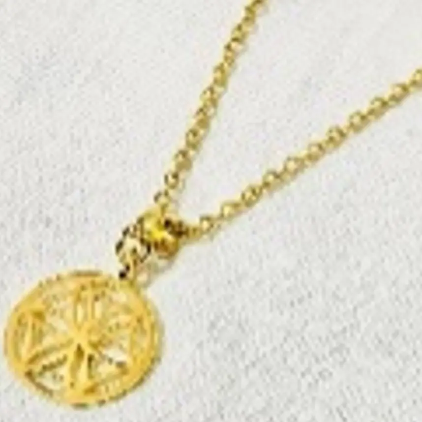the empty seed oflife gold Necklace