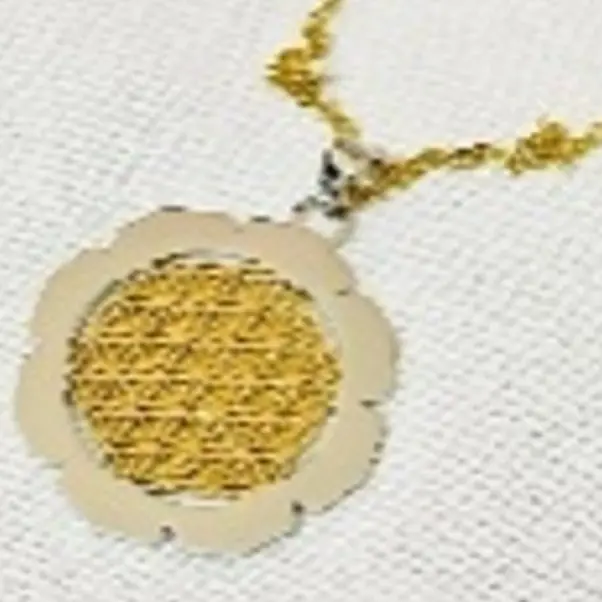 the original flower of life with sri frame without circle gold and silver small  Necklace