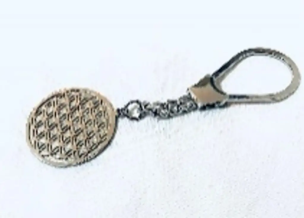 the original flower of life silver with matte layer key chain NKC05S 