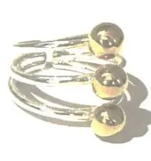 (Shine Collection) 3 Gold Balls Ring