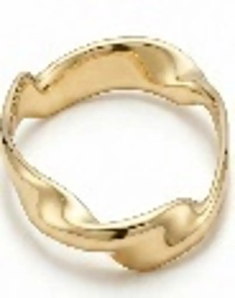 Enchanting Lady Collection, Handmade Sterling Silver, Gold Plated , Thin Twisted Band Wire Ring