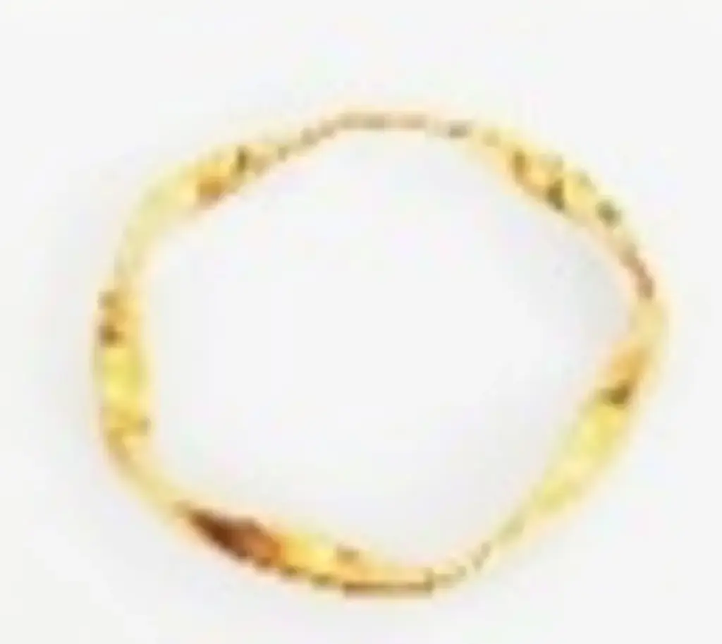 Enchanting Lady Collection, Handmade Sterling Silver, Gold Plated , Thin Twisted Band Wire Ring