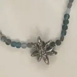 N9 petite Anise Necklace (Silver and Apatite stones)