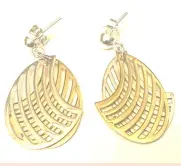 (Kaleidoscope Collection) Dangling Oval Earrings (XSmall)