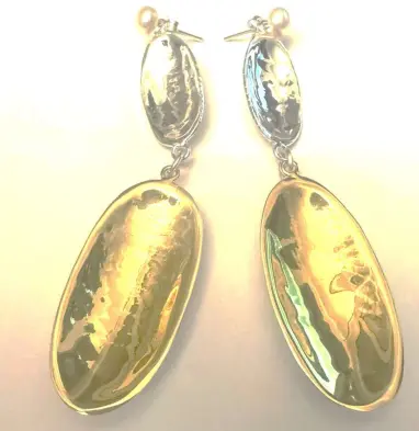 (Hollow Forms Collection) 2 ovals earrings (smaal & big)