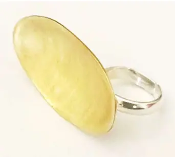(Hollow Forms Collection) Oval Half Ring (Gold)