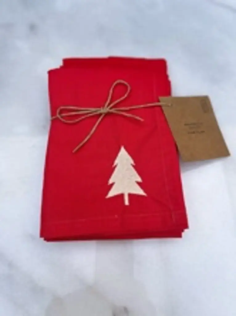 Xmas tree red set of 8