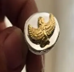 oval silver pharo ring  HORUS