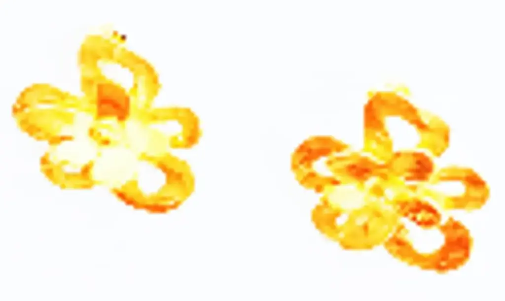 Flowery Collection, Handmade , Sterling Silver, 24 k Gold Plated, 2 level Flowers Earring 