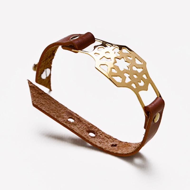 Geometric Bracelet Leather