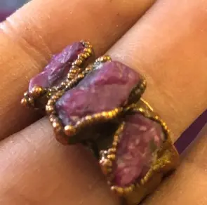 (GYR025) triple ruby Ring
