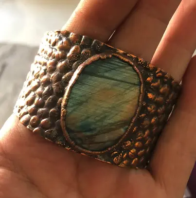 (GYB003) labradorite cuff bracelet (big)