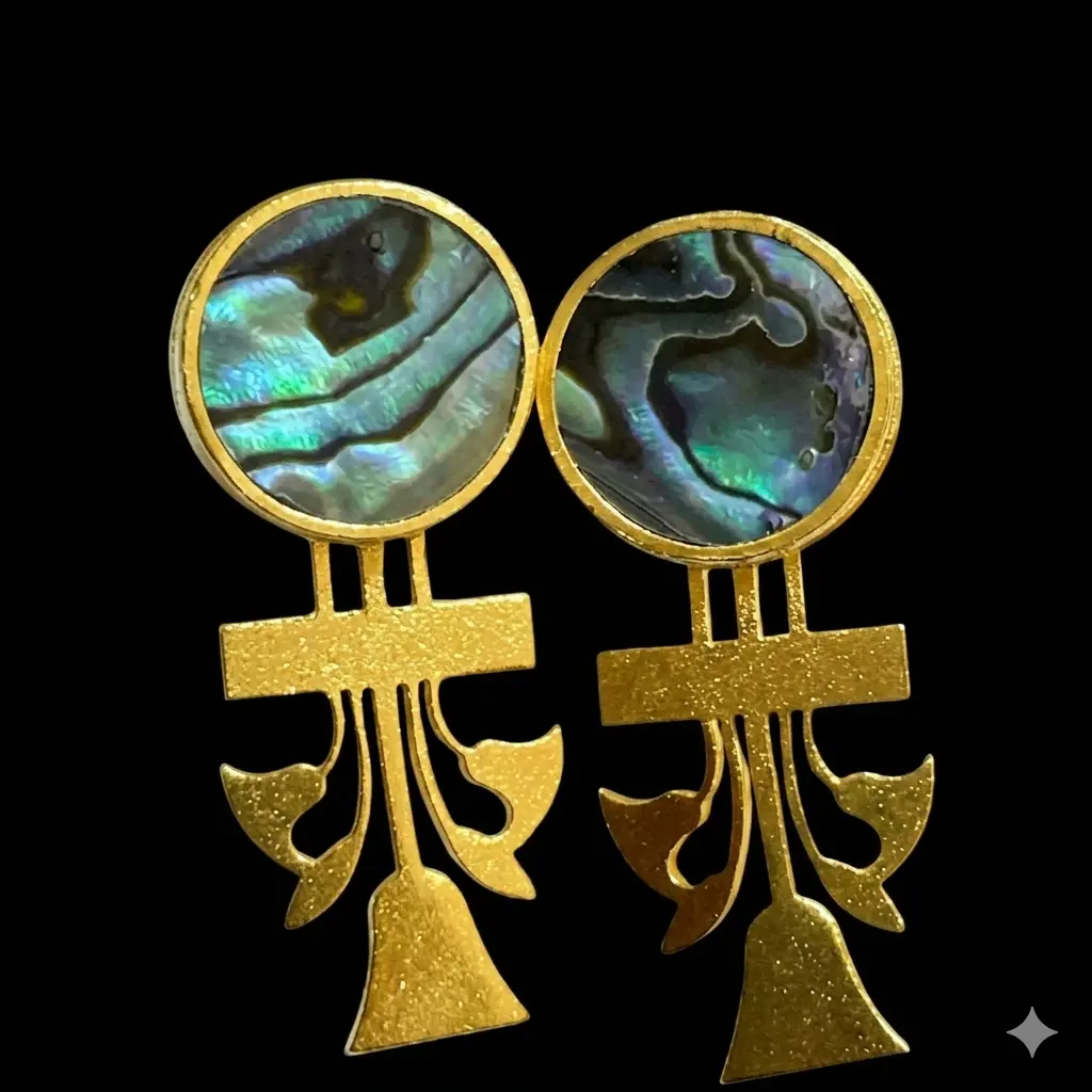 Lotus Nile crystals tiny earrings 