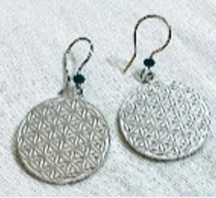 the etched flower of life 2.5cm matte and shiny 