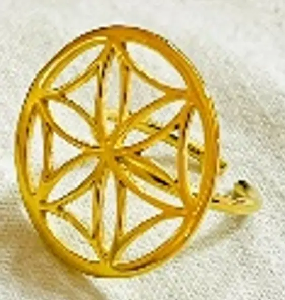 original empty seed of life gold  *2.5cm