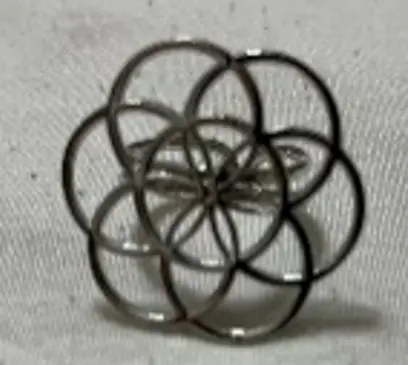 the golden temple seed of  life without frame  silver