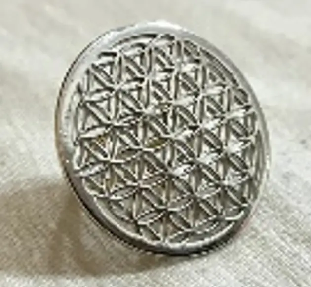 medium 4cm original flower of life ring platinum