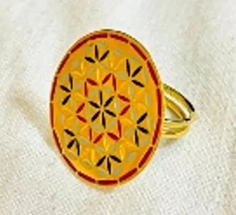 colred 3cm flower of life ring