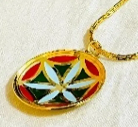 colred 3cm seed of life concave necklace