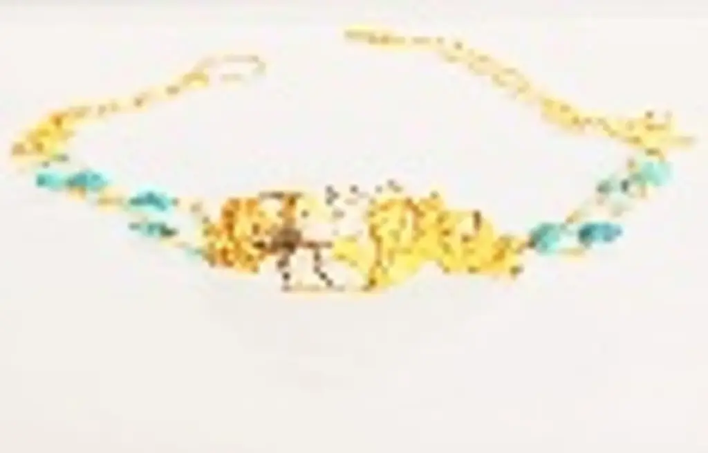 pharaonic Collection , Necklace, Ibis Bird In The Wheat Field , Handmade Sterling Silver, Gold & Platinum Plated With Original Turquoise  Stone Stones