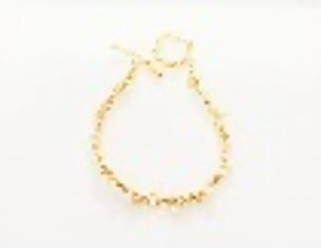 Organic Collection, Handmade, Sterling Silver, Gold Plated Beads With White Pearls Bracelet