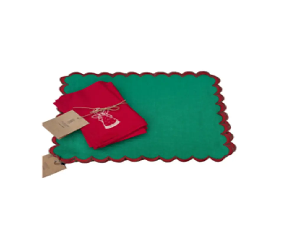 placmates scalloped set of 6 green  