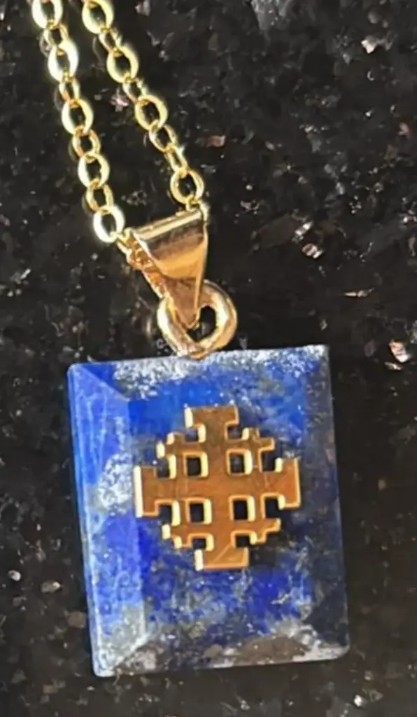 Lapis Cross Necklace