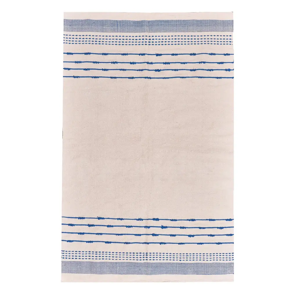 Textured Cotton Kilim Carpet (160*230cm)