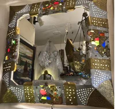 Square Deco Mirror With Light