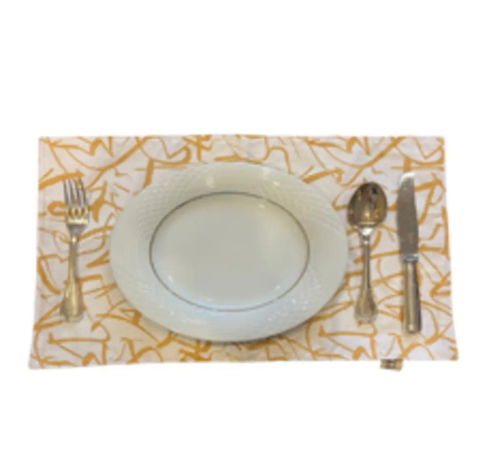 placmates calligraphy set of 10 yellow