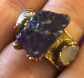 (GYR031) Amethyst & moonstone Ring